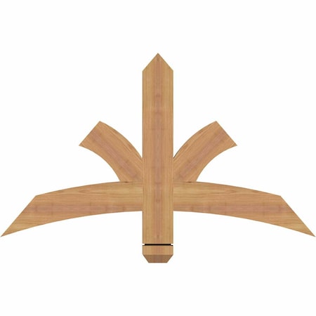 Ekena Millwork Davenport Timber Gable Bracket, Western Red Cedar, 36"W x 21"H x 1 1/2"D x 3 1/2"F, 14/12 Pitch GBW036X21X0204DAV00SWR